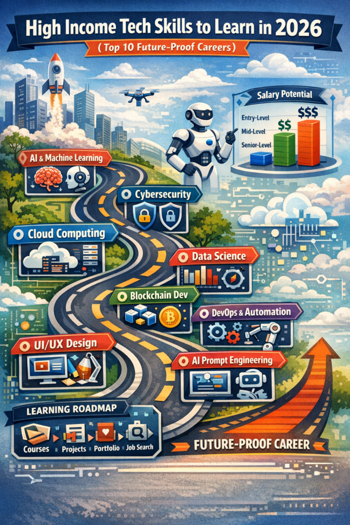 high income tech skills to learn in 2026 roadmap