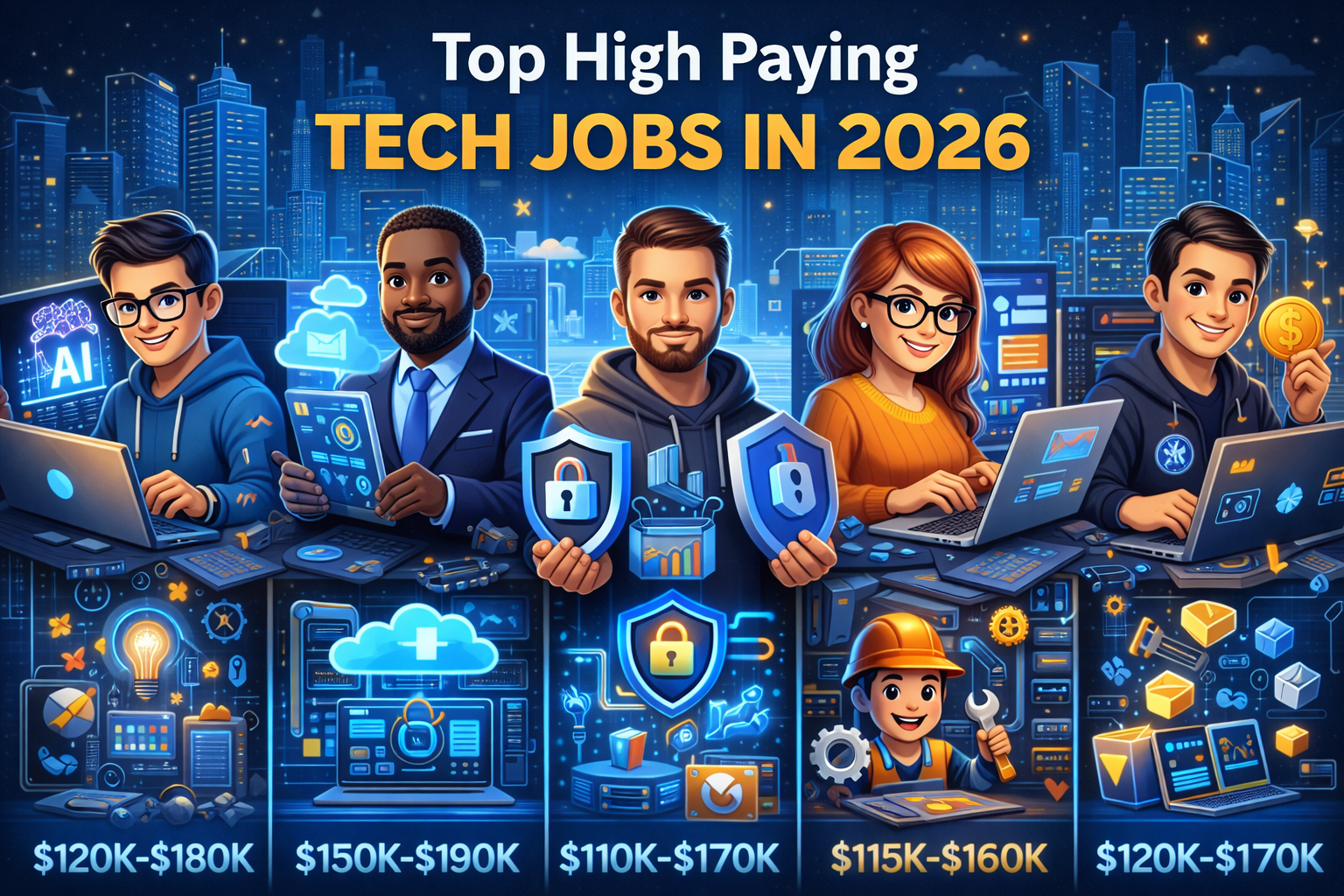 Top High Paying Tech Jobs in 2026 (Salary, Skills & Career Guide)