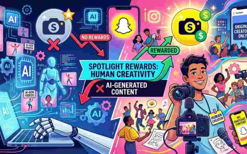 Snapchat Stops Rewarding Fully AI-Generated Spotlight Videos to Promote Original Creators